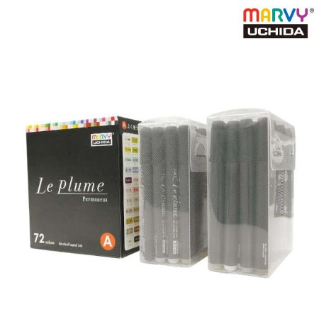 3000B-72A　 ルプルーム 　基本72色セット (黒軸) 　　　