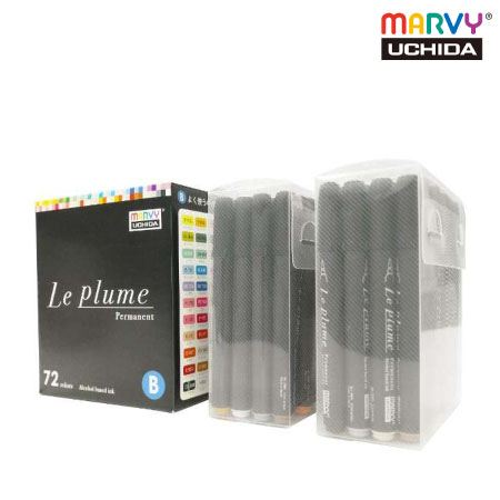 3000B-72B　 ルプルーム 　中間72色セット (黒軸) 　　　