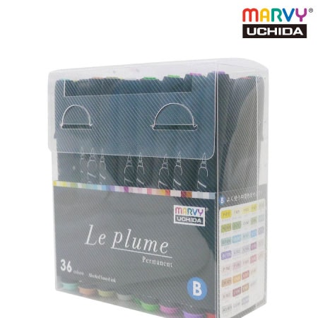 3000B-36B　 ルプルーム 　中間36色セット (黒軸) 　　　