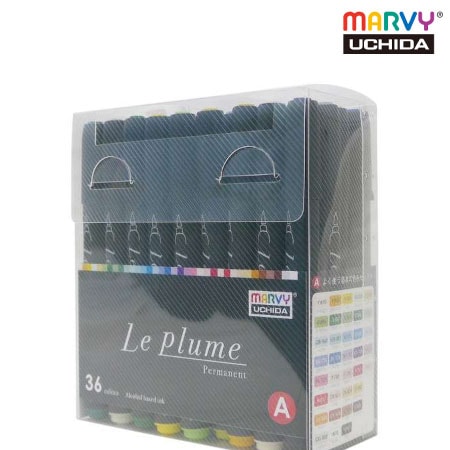 3000B-36A　 ルプルーム 　基本36色セット (黒軸) 　　　