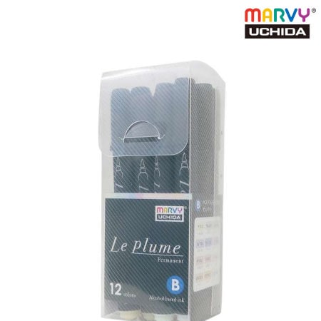 3000B-12B　 ルプルーム 　パステル12色セット (黒軸) 　　　