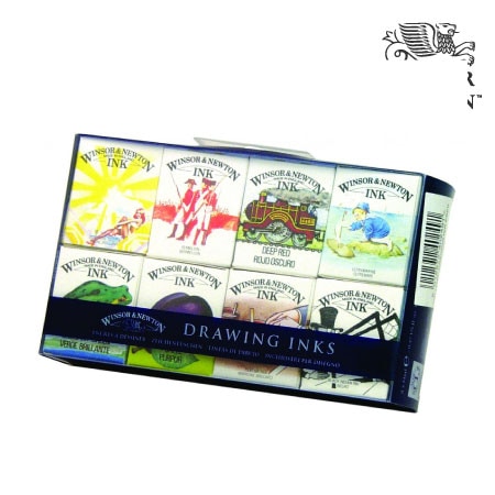 19509810　ドローイングインク 8色 Wセット　　14ml　　