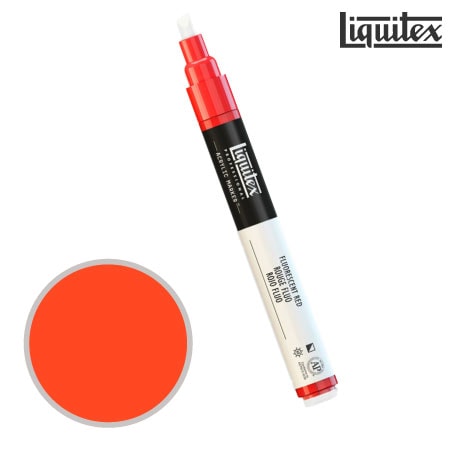 8599 092 　リキテックスマーカーワイド　　蛍光レッド　　　