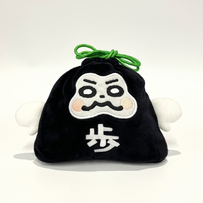 コマタロウくんぬいぐるみ巾着　緑