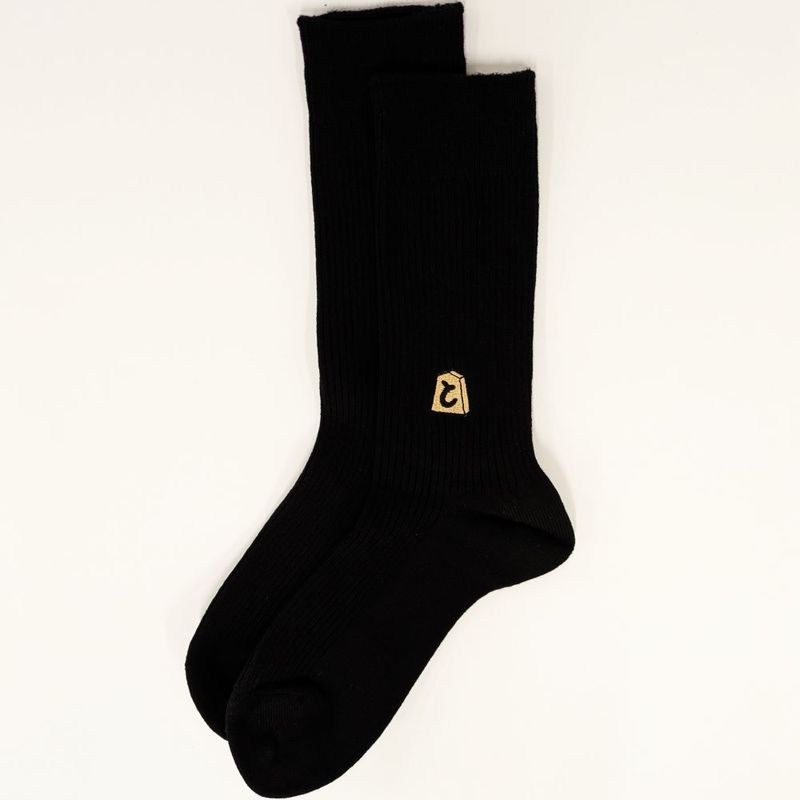 と金刺繍ソックス