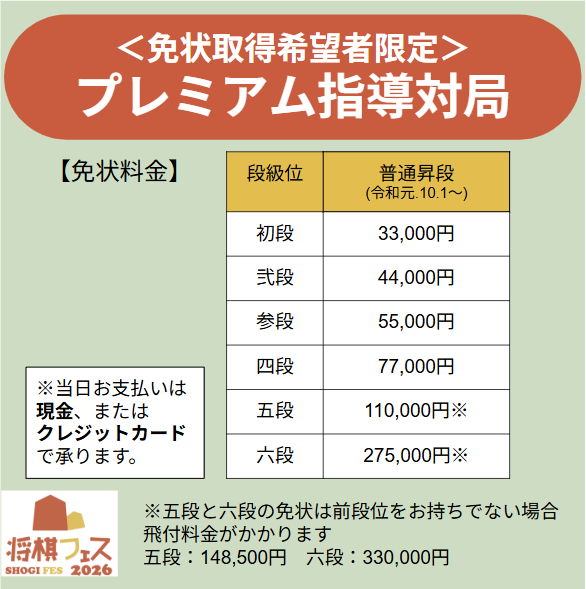 将棋フェス2026】免状認定 プレミアム指導対局（佐藤康光九段） | 公益