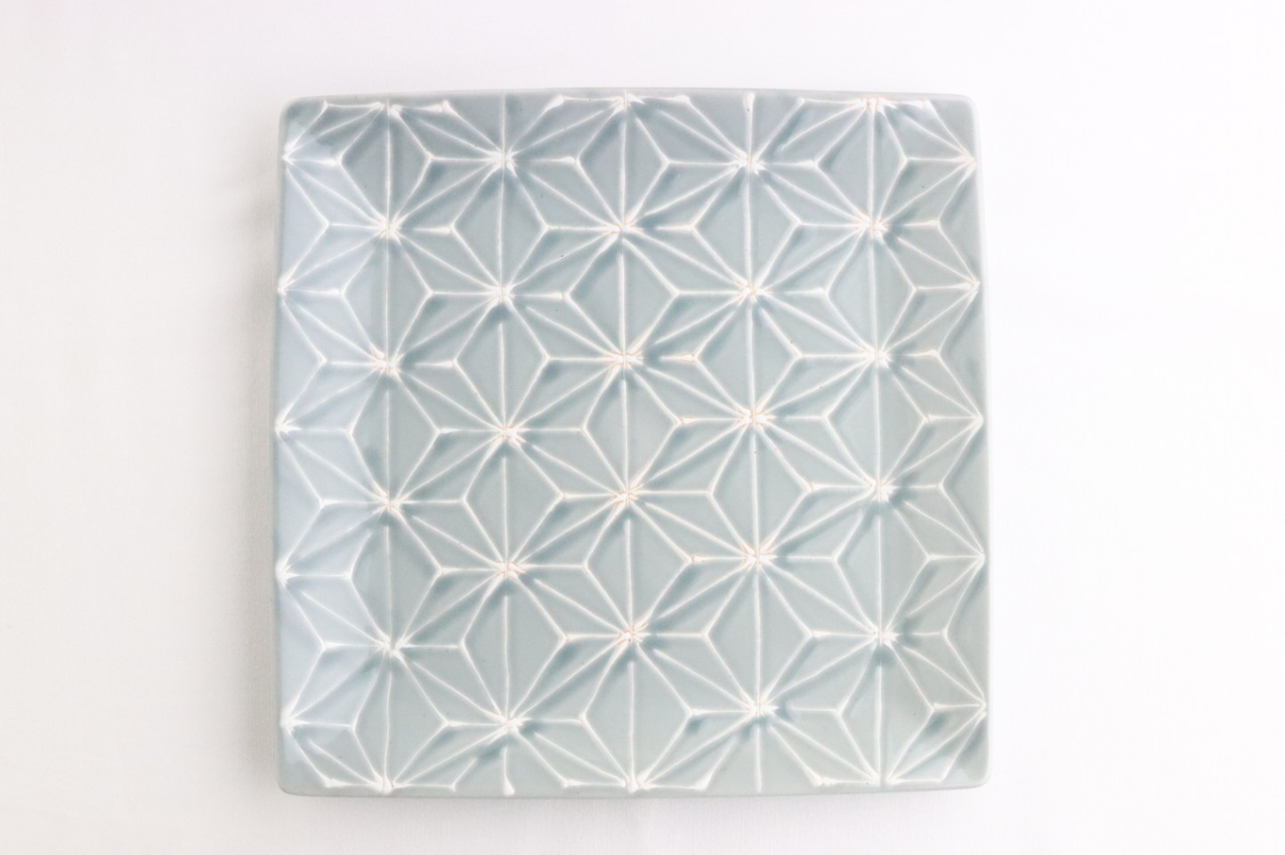 波佐見焼　ホワイトライン　スクエアプレート　L　グレー　翔芳窯 波佐見焼 ホワイトライン スクエアプレート L グレー