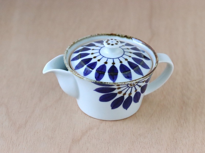 波佐見焼 ポット ブルーフラワー