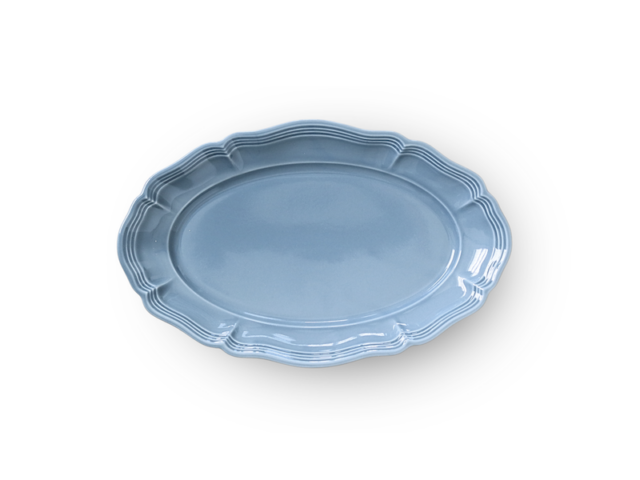 ombre de fleur オーバルプレート ブルーグレー