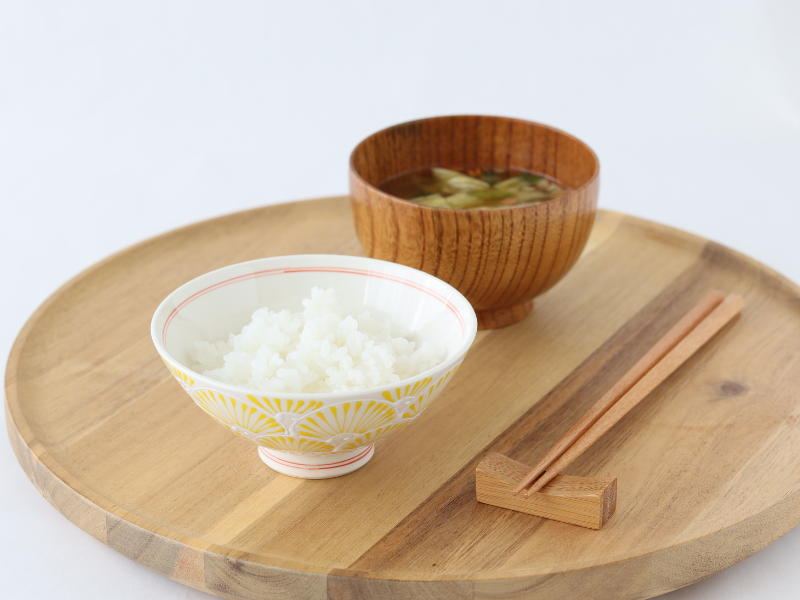 波佐見焼 翔芳窯 扇 平茶碗 青