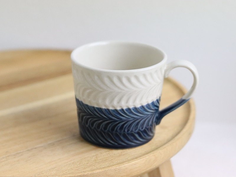波佐見焼 ローズマリー マグカップ ＋Navy