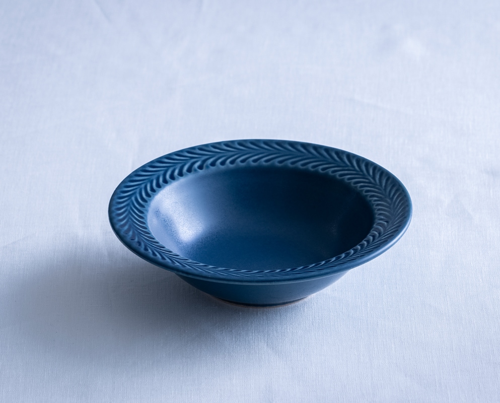 OUTLET 波佐見焼 ローズマリー リムボウルM デニム