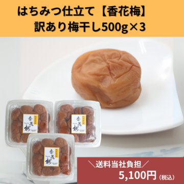 【TS CUBIC SHOPPING限定福袋】紀州南高梅梅干し はちみつ仕立て 無選別 1.5㎏入り