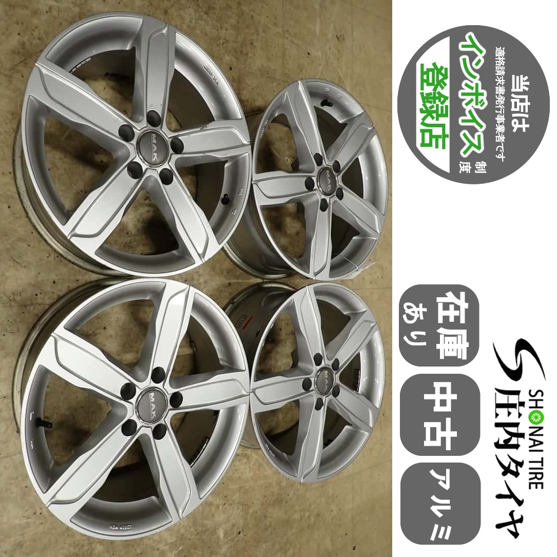 4本SET 会社宛 送料無料 17×7.5J MAK シュタッド アルミ 5穴 PCD 112mm ＋28 ハブ径 66.6mm BMW 3シリーズ 4シリーズ 特価品 NO,I7831