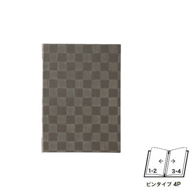 【えいむ ピンタイプ　チェック柄メニュー ＭＢ-３０２（中）ブラウンＢ－５ (４ページ）】
