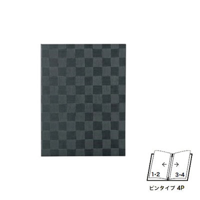 【えいむ ピンタイプ　チェック柄メニュー ＭＢ-３０２（中）グレーブラック Ｂ－５ (４ページ）】