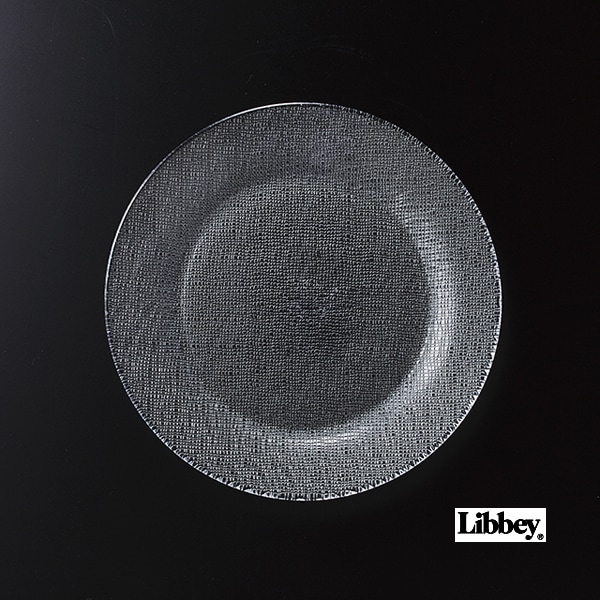 Libbey（リビー）｜ガラス丸皿 ジュート 27cmプレート ソーダガラス 業務用 家庭用 おしゃれ