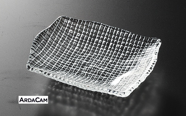 Arda（アルダ）｜グロウ レクタングルプレート15 ガラス 角皿 長皿 長方形 おしゃれ 業務用 エレガント