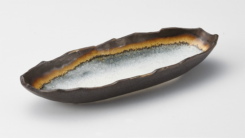 霞（かすみ）舟型鉢