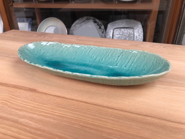 【トルコ舟型盛鉢　ﾎ195-098】