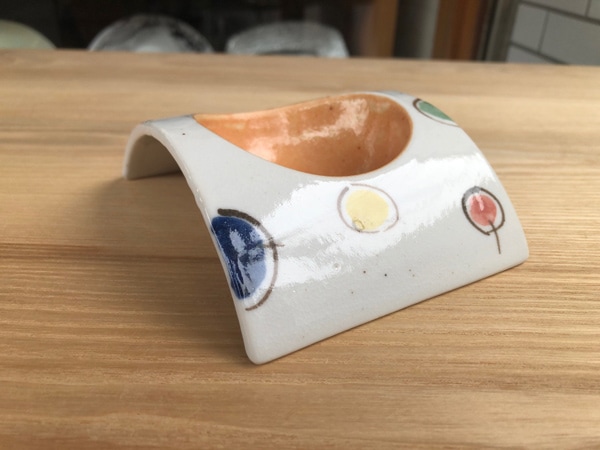 【風船水玉アーチ型小付　ﾐ060-108】