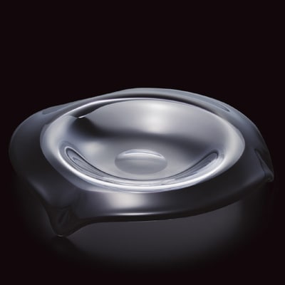 【津軽びいどろ】ウカブ ディーププレート240（ブラック） F-71109