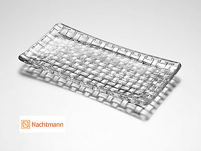 【ガラス皿】 ボサノヴァ レクタングルプレート２８ｃｍ