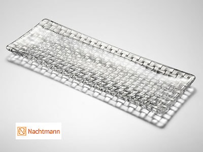 ガラス皿】 ボサノヴァ レクタングルプレート42cm | 角皿 | 業務用