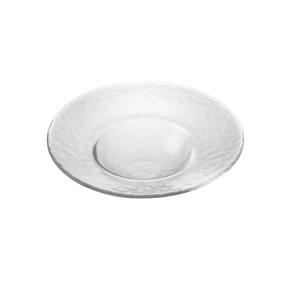 木村硝子店（Kimura Glass） ヒップ 9インチカクテルプレート φ240mm×高さ61mm｜トルコ製 マシンメイド スピン製法の波紋テクスチャ 指紋・油脂が目立たない 業務用 ホテル・レストラン・カフェ
