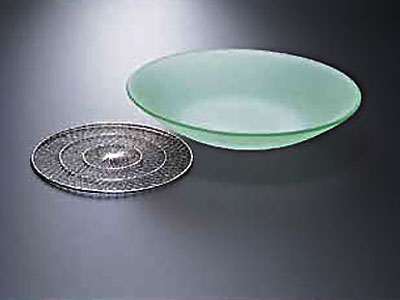 【ガラス製大皿】　盛皿　若草・３１cm盛皿　ｗ8531