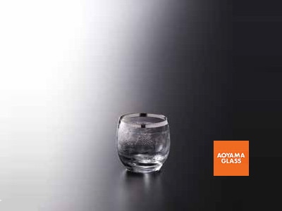 青山硝子｜ショットグラス Bacchus バッカス 130-3 プラチナ 110cc 日本酒 ぐい呑 高級感