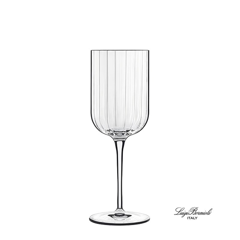 Luigi Bormioli（ルイジ・ボルミオリ）バッハ 赤ワイングラス 400ml｜アール・デコ調ファセットデザイン 鉛フリー強化クリスタル 食器洗浄機対応 フルボディ 赤ワイン ボルドー向け 業務用 ワイングラス