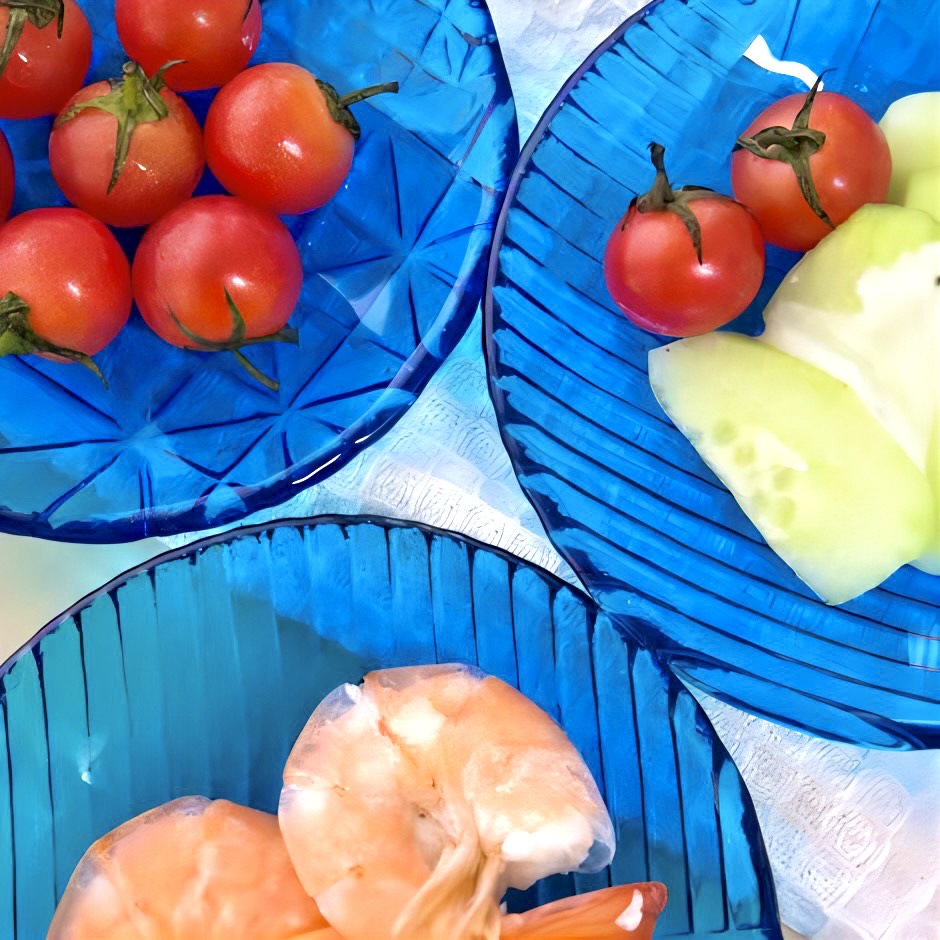 廣田硝子｜ガラス丸皿 2214NB 手塩皿 ブルー 醤油皿 小皿 舫