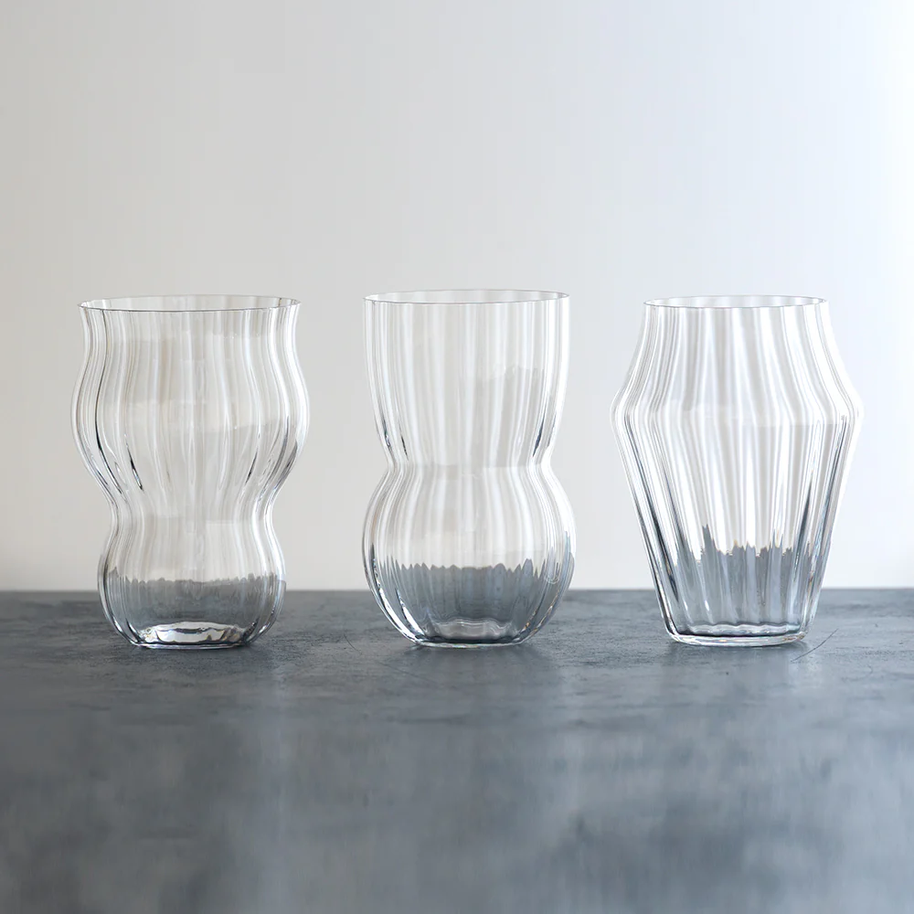 木村硝子｜タンブラー キャビア 0０１ ウォーター  340cc  ハンドメイド 24％クリスタル