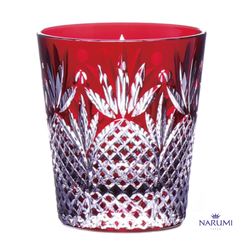NARUMI(ナルミ)|ロックグラス グラスワークス プリンス (赤) 270cc GW6070-227RD カットグラス 高級感 お洒落