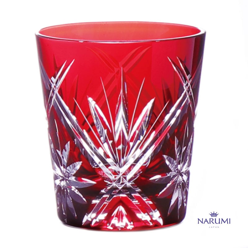 NARUMI(ナルミ)|ロックグラス グラスワークス ワルツ (赤) 270cc GW6071-227RD カットグラス 高級感 お洒落