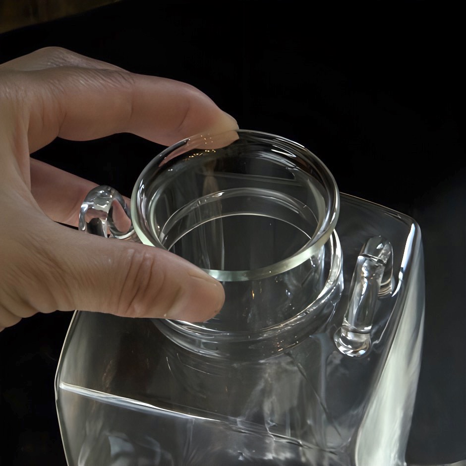 廣田硝子｜ちろり 長角ちろり 銀ソフト（中子付き） 156-SLF お酒 お茶 高級感 おしゃれ 日本製 耐熱性 個性的