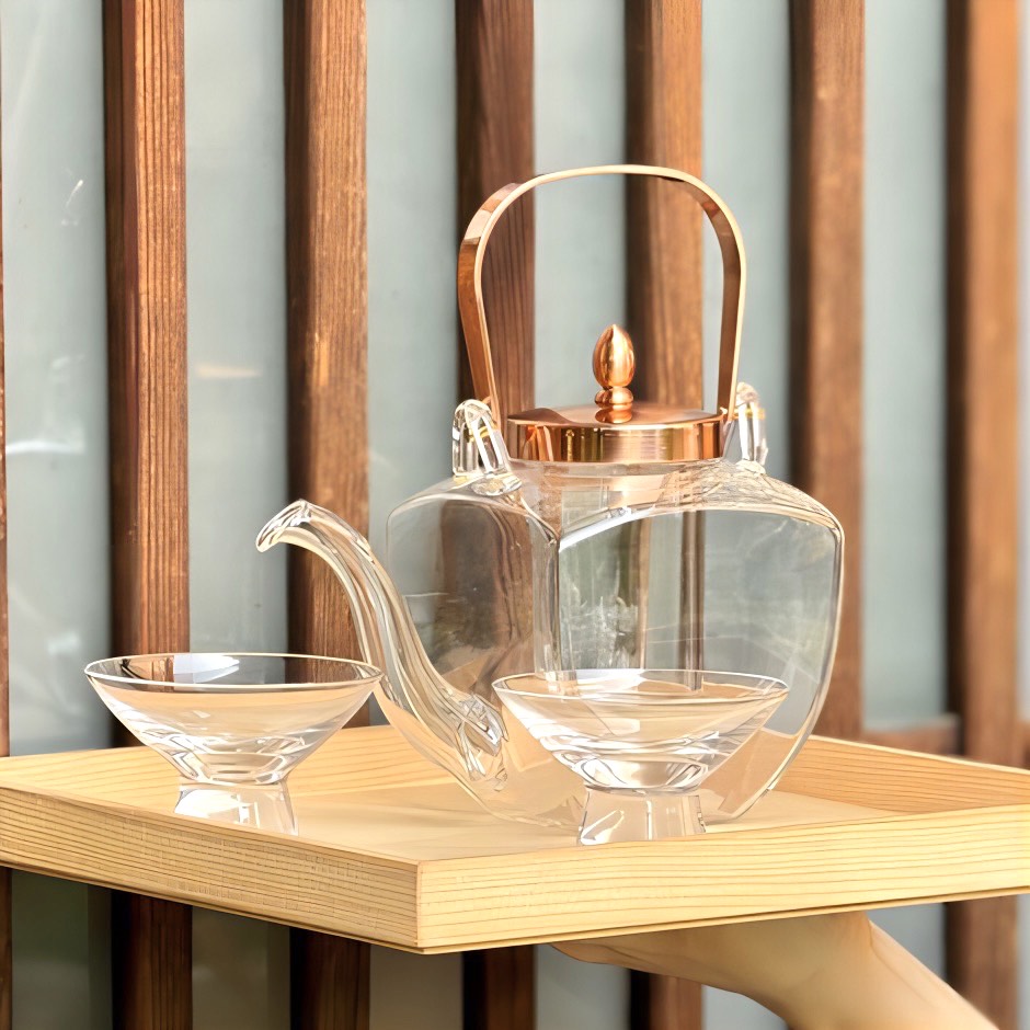 廣田硝子|ちろり 角ちろり 銅(中子付き) 154-C お酒 お茶 高級感 おしゃれ 日本製 耐熱性 個性的 優雅