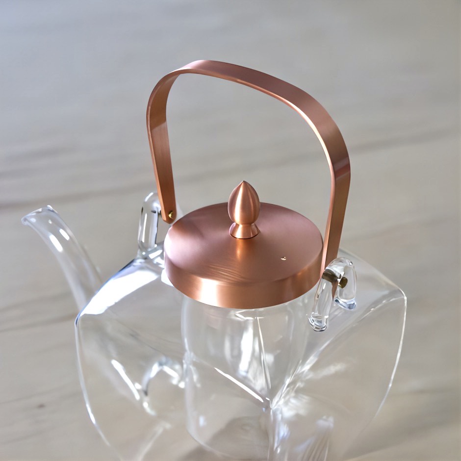 廣田硝子｜ちろり 角ちろり 銅フロスト（中子付き） 154-CF お酒 お茶 高級感 おしゃれ 日本製 耐熱性 個性的 優雅