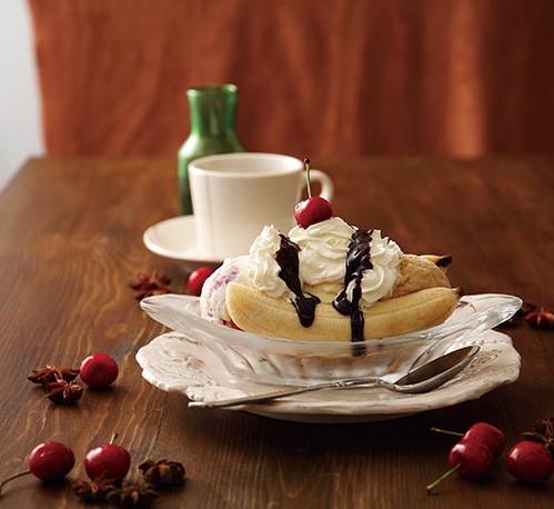 リビー｜パフェ・サンデーグラス｜バナナスプリット１６２５