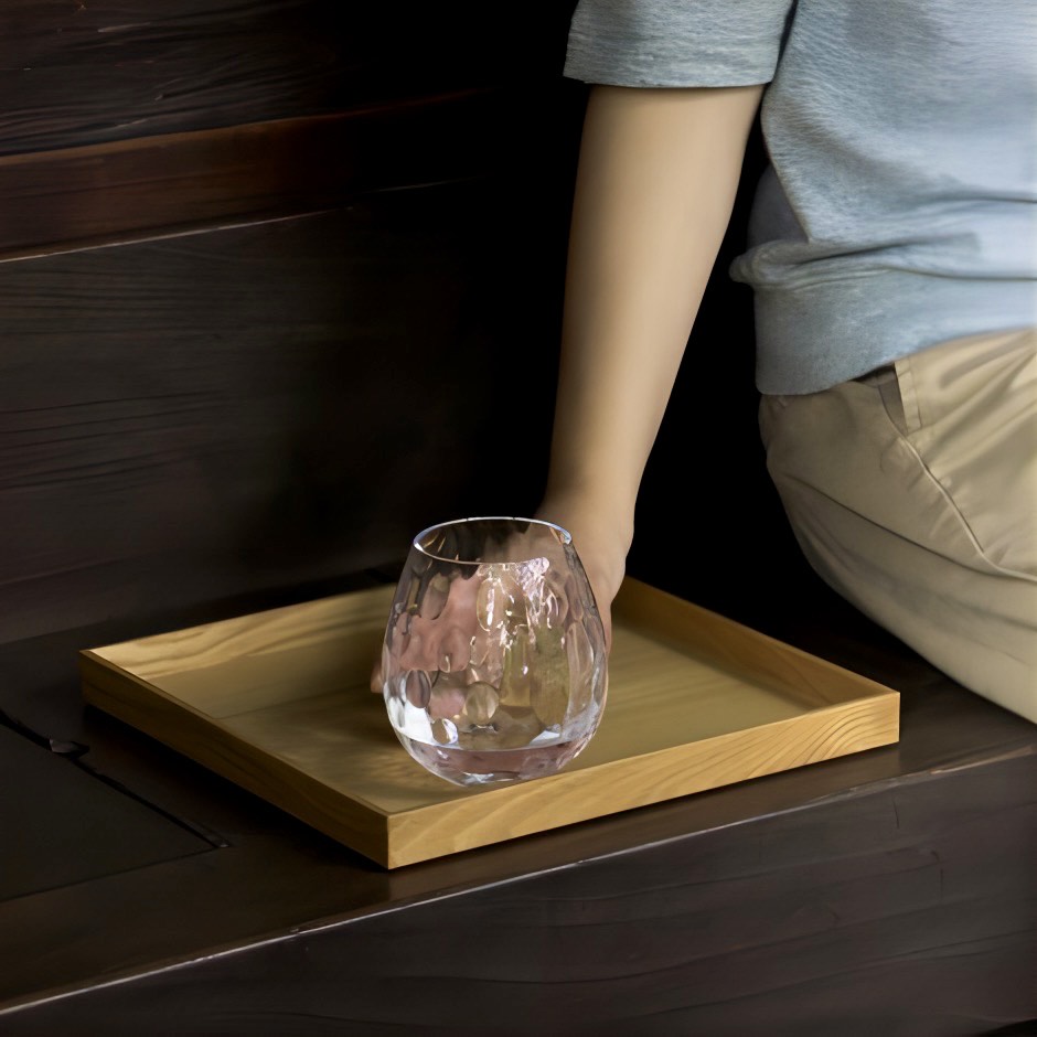 廣田硝子｜タンブラー 花蕾 karai 玉 KARA-25 桐箱付き 上品 高級感 可愛い ワイン 日本酒 