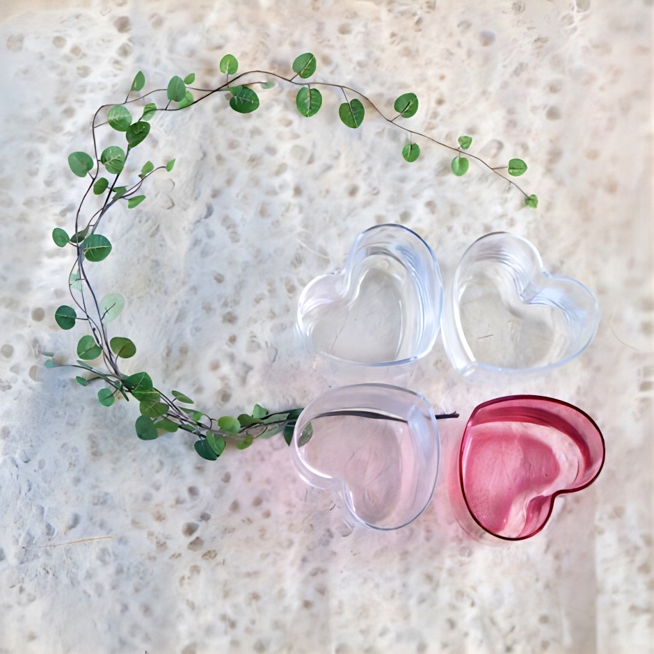 廣田硝子｜タンブラー 想グラス クリア ハート型 スキ HT-1W 昭和 モダン レトロ カクテル デザート 可愛い 喫茶