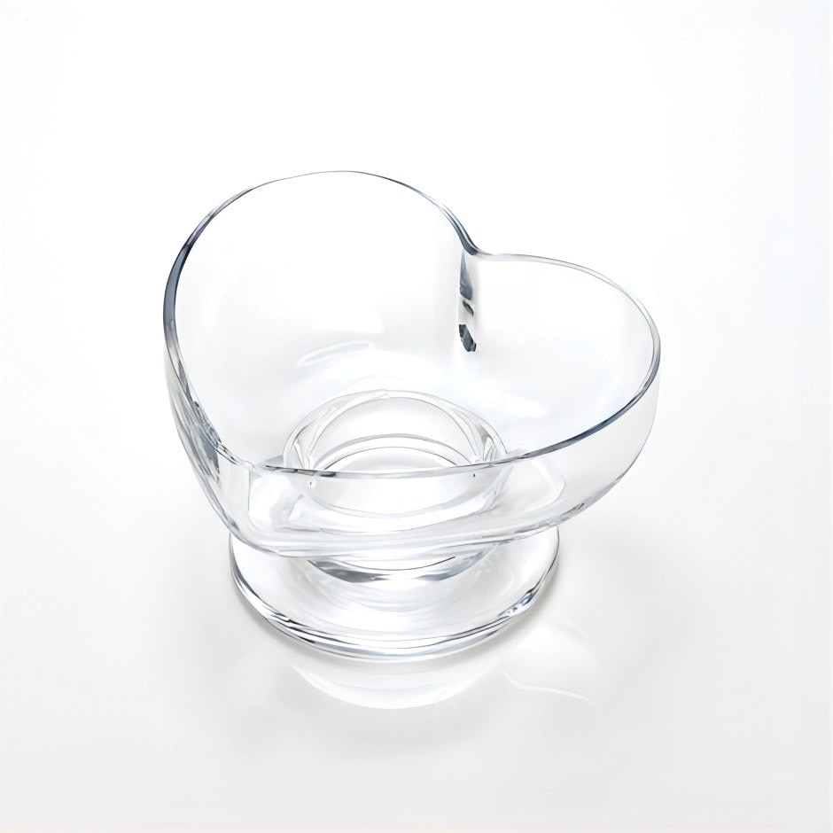 廣田硝子|パフェ・サンデーグラス 想グラス ハート型 サンデートレー スキ クリア HT-3W 昭和 モダン レトロ デザート 可愛い 喫茶