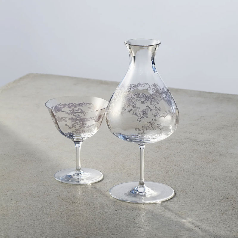 吉沼硝子|徳利 玉響(たまゆら)足付徳利 首下180cc おしゃれ 高級感 ※1合向け