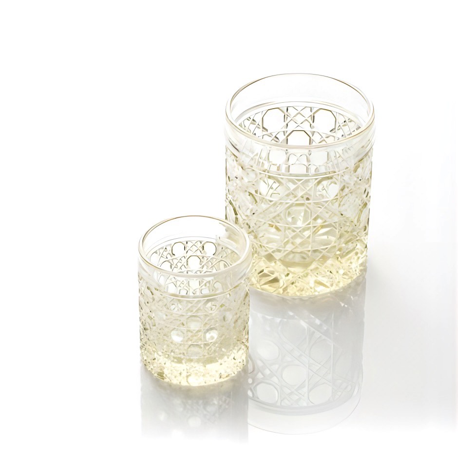 廣田硝子｜ロックグラス カゴメ オールド 古代色 751-OA 切子 酒器