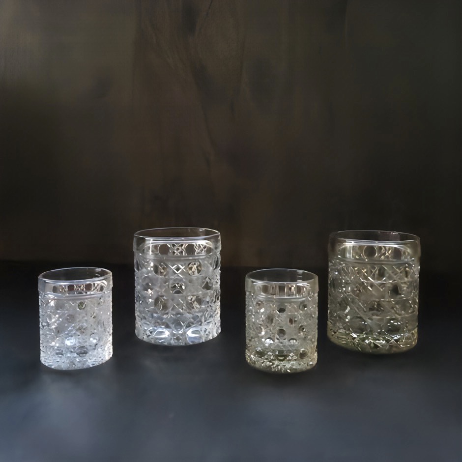 【希少・長期保管品】廣田硝子 海のものシリーズ 酒器揃＆珍味入れ セット レア品 江戸硝子 酒器 | 日本酒グラス | 蕾・花セット | 廣田硝子