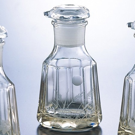 廣田硝子｜醤油さし 江戸花切子 しょうゆ差し 秋・秋草 垂れない 液だれしない 調味料入れ 日本製 レトロ 家庭用 業務用