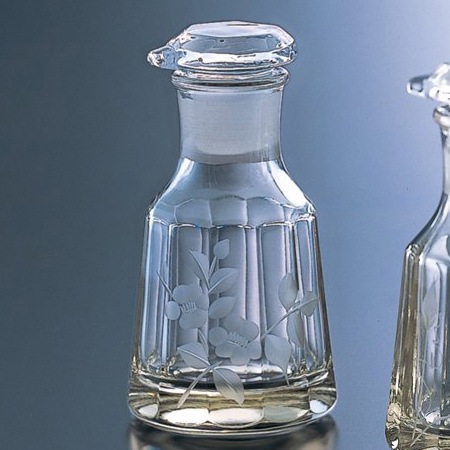 廣田硝子｜醤油さし 江戸花切子 しょうゆ差し 春・新椿 垂れない 液だれしない 調味料入れ 日本製 レトロ 家庭用 業務用