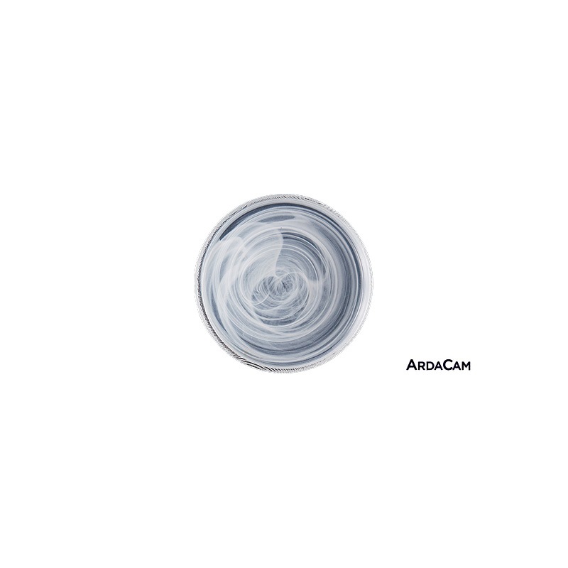 Arda（アルダ）｜ガラス丸皿 アラバスター フラットプレート S ホワイト 21cm おしゃれ 高級感