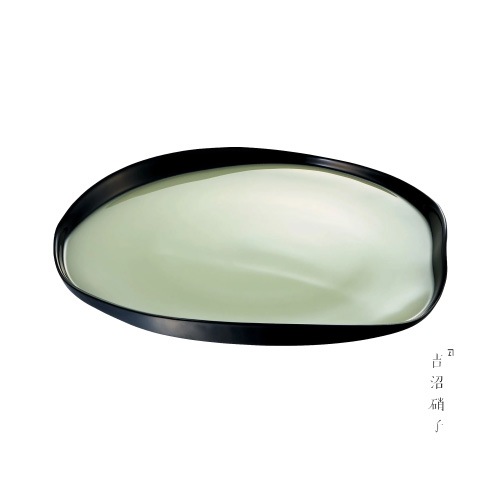 吉沼硝子｜ガラス皿 イスタンブール 32cm プレート 24-235 ラウンド形状 高級感 ハンドメイド おしゃれ 前菜 一品 デザート インテリア